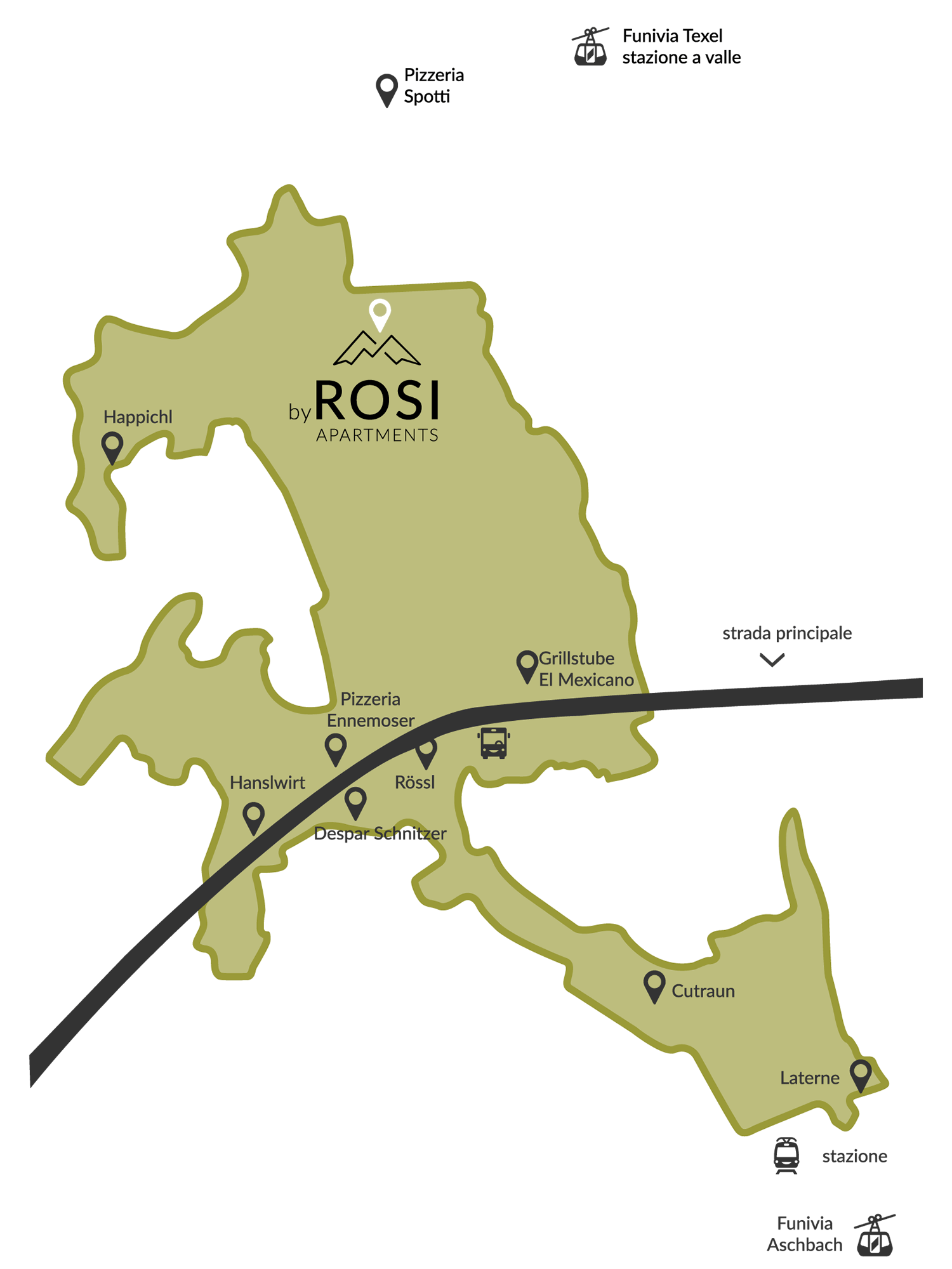 Pianta del villaggio.